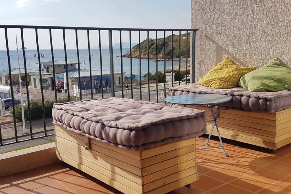 T2 Magnifique Vue Mer Panoramique Six-Fours-les-Plages Exteriér fotografie